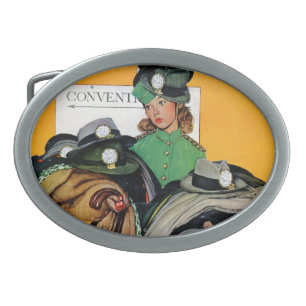 Hatcheck Girl Belt Buckle