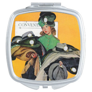 Hatcheck Girl Makeup Mirror