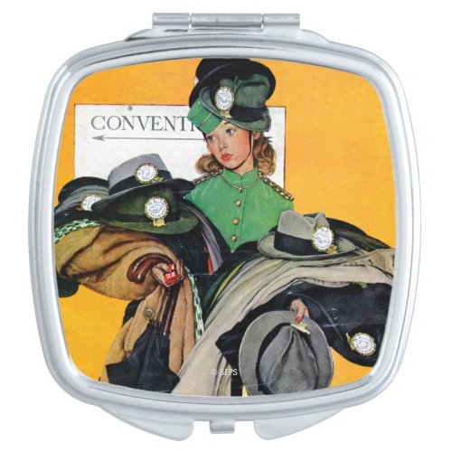 Hatcheck Girl Makeup Mirror