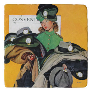 Hatcheck Girl Trivet