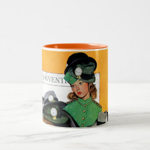 Hatcheck Girl Two-Tone Coffee Mug