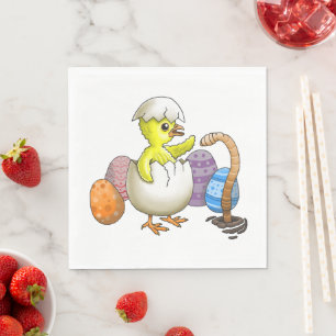Hatched Easter Chicken Napkins