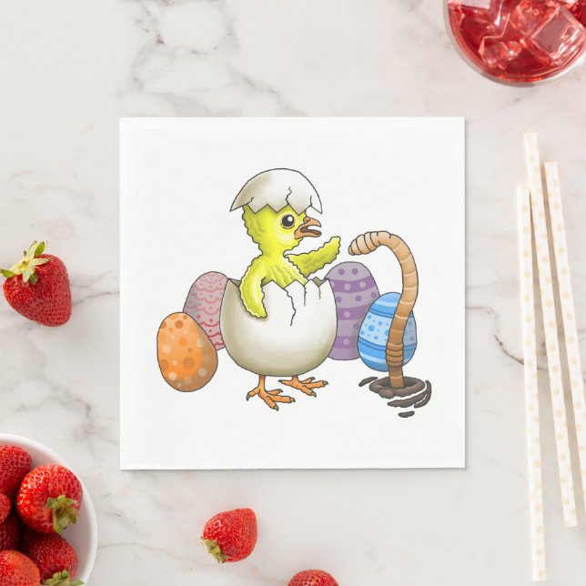 Hatched Easter Chicken Napkins (Insitu)