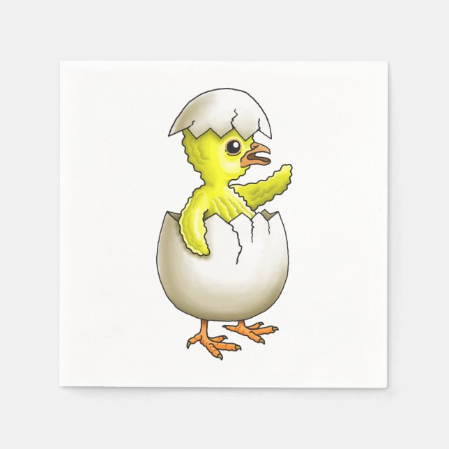 Hatched Easter Chicken Napkins (Front)