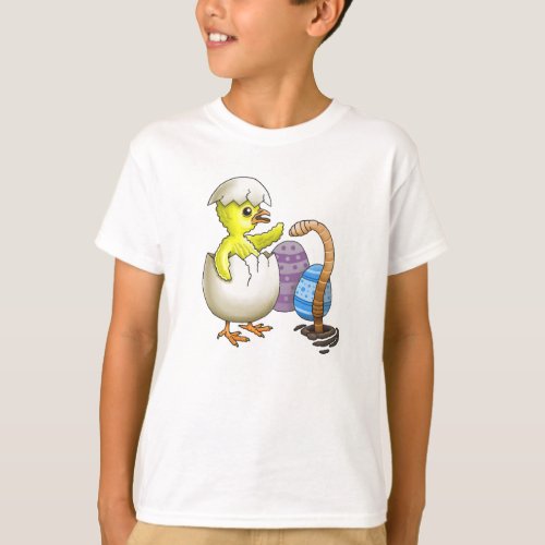 Hatched Easter Chicken T_Shirt