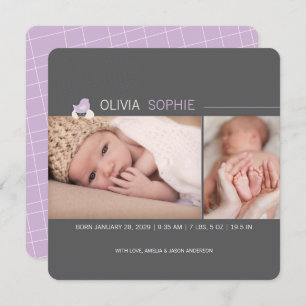 Hatched Egg Chick Girl Photo Baby Announcement