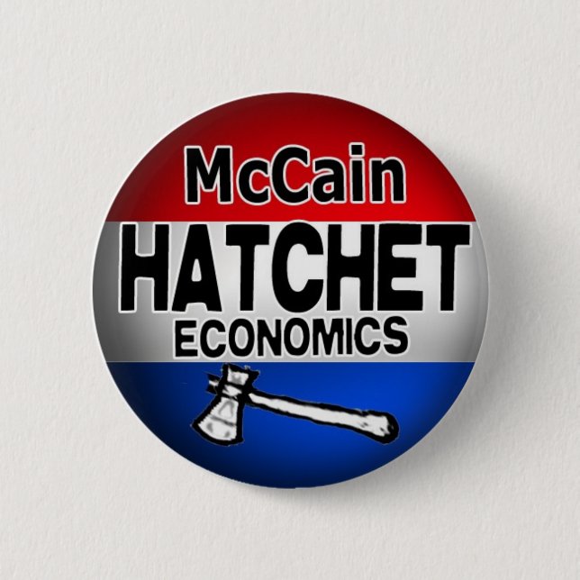 hatchet economics button (Front)