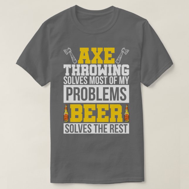 Hatchet Throwing Axe Axe Throwing 2 T-Shirt (Design Front)