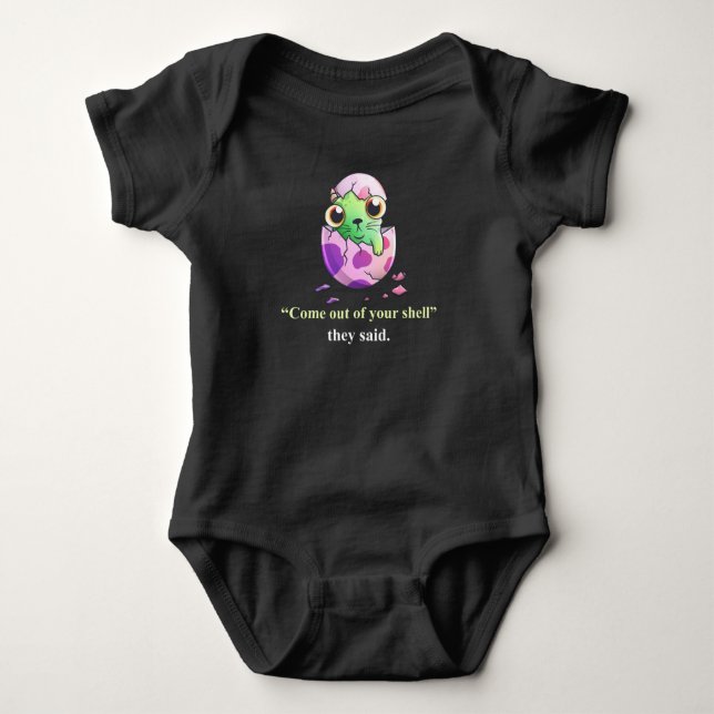 "Hatching" baby dragon Bodysuit (Front)