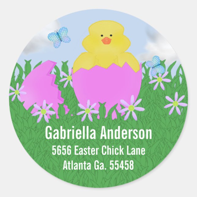 Hatching Baby Duck : Address Stickers (Front)