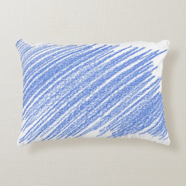 Hatching colored pencil scratch accent pillow (Front)