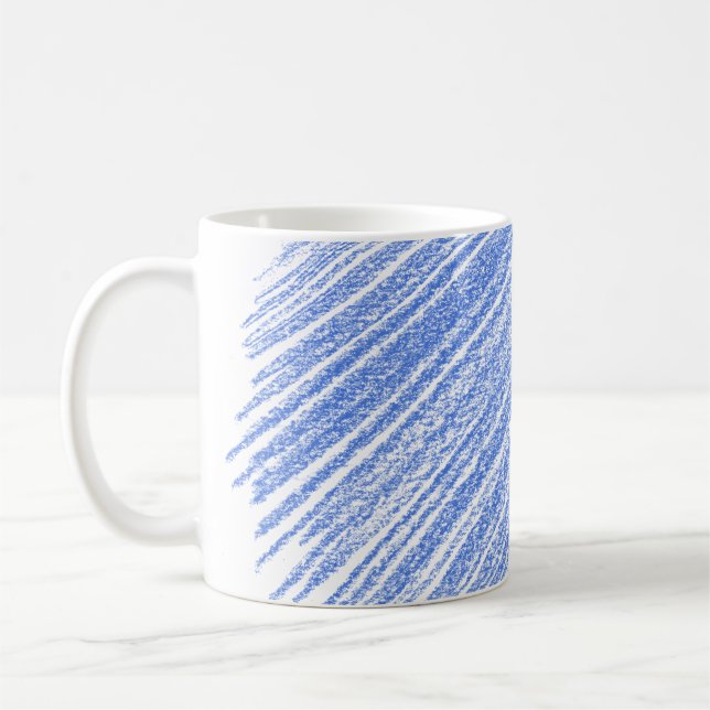 Hatching colored pencil scratch coffee mug (Left)
