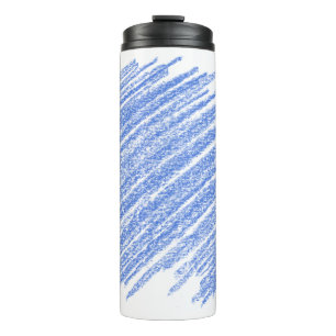 Hatching colored pencil scratch thermal tumbler