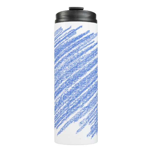 Hatching colored pencil scratch thermal tumbler (Front)