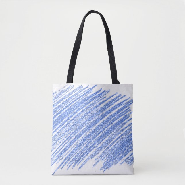 Hatching colored pencil scratch tote bag (Front)