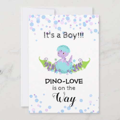 *~* Hatching Dinosaur Baby Boy Shower Invitation