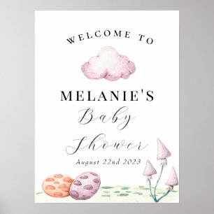 Hatching Dragon Eggs Prehistoric Baby Shower Poster