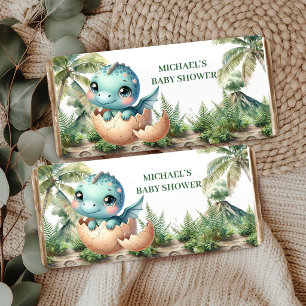 Hatching Soon Baby Shower Hershey Bar Dino Theme