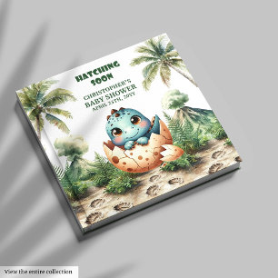 Hatching Soon Boy Baby Guest Keepsake Book