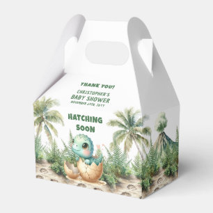 Hatching Soon Cute Dinosaur Baby Boy Favor Box