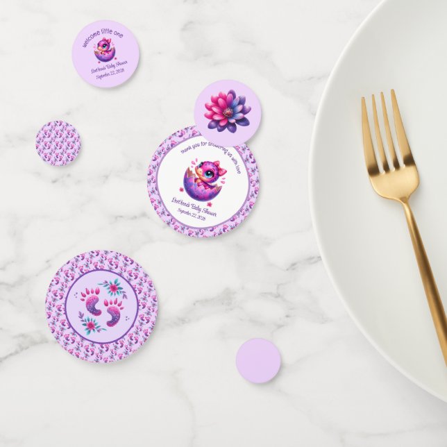 "Hatching Soon" Cute Dinosaur Baby Shower Confetti (Group)