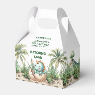 Hatching Soon Cute Dinosaur Baby Thank You Box