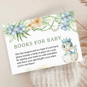 Hatching Soon Dinosaur Baby Shower Books For Baby Enclosure Card