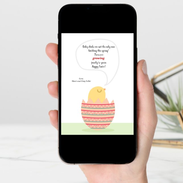 Hatchling Chick Pregnancy Announcement (Front Digital)