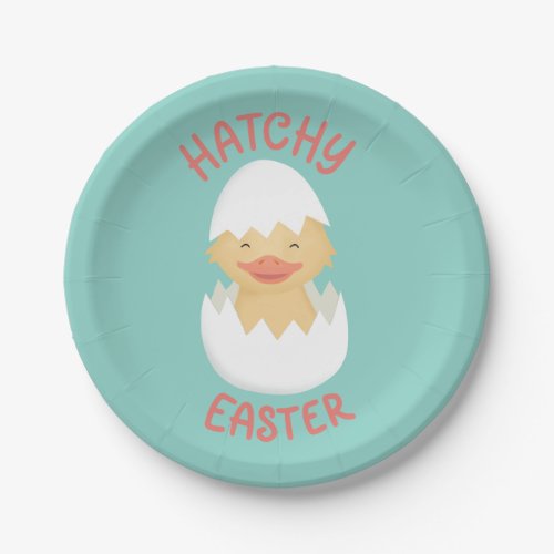 Hatchy Easter cute hatching chick  Classic  Paper Plates