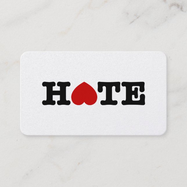 HATE BUSINESS CARD (Front)