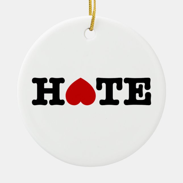 HATE CERAMIC ORNAMENT (Front)