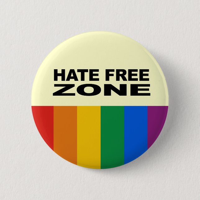 Hate Free Zone 2 Button (Front)