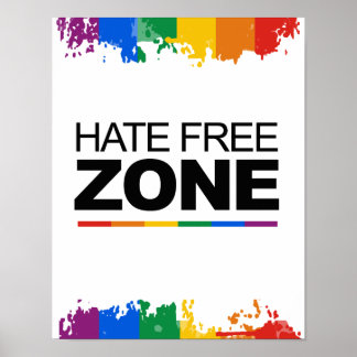 HATE FREE ZONE POSTER