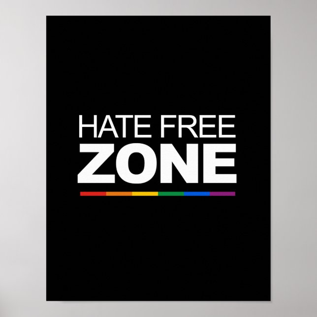 HATE FREE ZONE POSTER (Front)