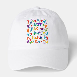 Hate Has No Home Here Colorful Heart Statement Art Hat