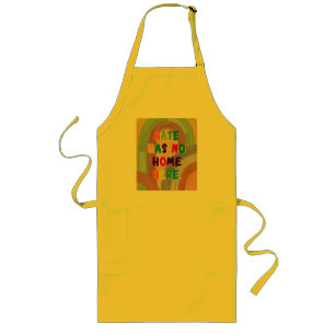 Hate Has No Home Here Colorful Rainbow Long Apron