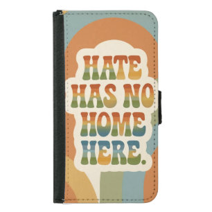 Hate Has No Home Here Retro Rainbow Samsung Galaxy S5 Wallet Case