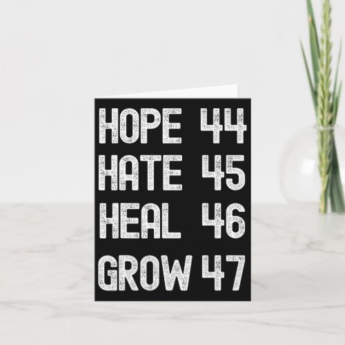 Hate Heal Grow Vote For 2024 President Kamala Harr Card