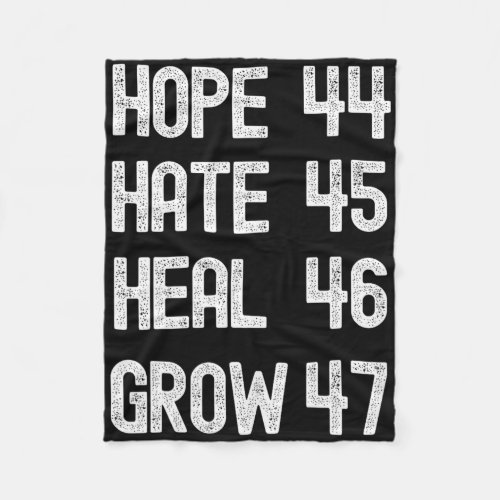 Hate Heal Grow Vote For 2024 President Kamala Harr Fleece Blanket