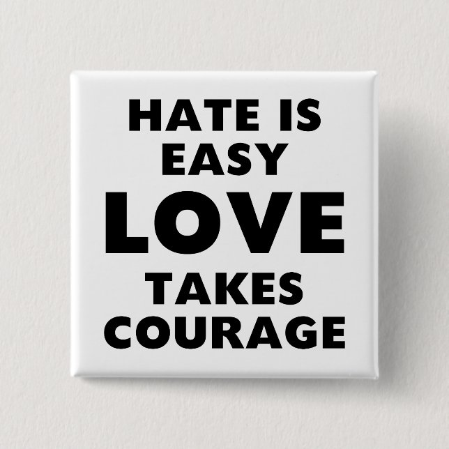 Hate is Easy Pinback Button (Front)