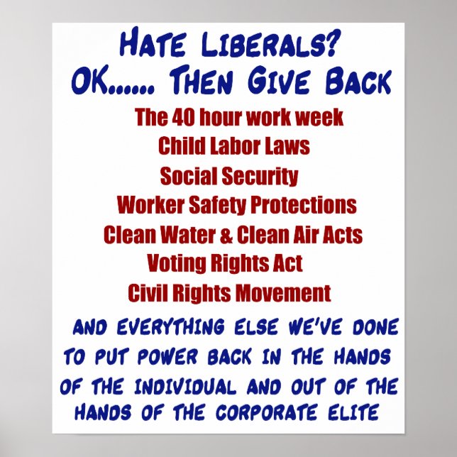Hate Liberals? Poster (Front)