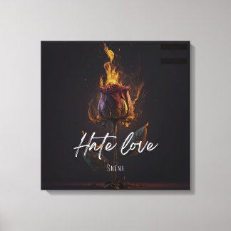 Hate love wall art and decor