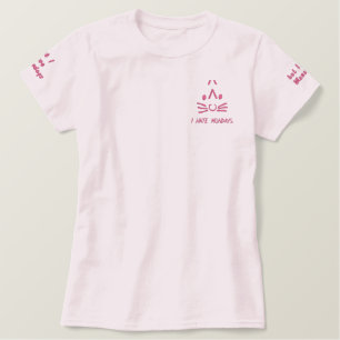 Hate Monday Love Meowdays CAT Mom Mother's Day Embroidered Shirt