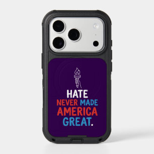 Hate Never Made America Great Patriotic Statement iPhone 17 Pro Case