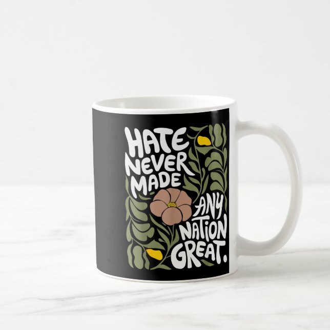 Hate Never Made Any Nation Great African Black His Coffee Mug (Right)