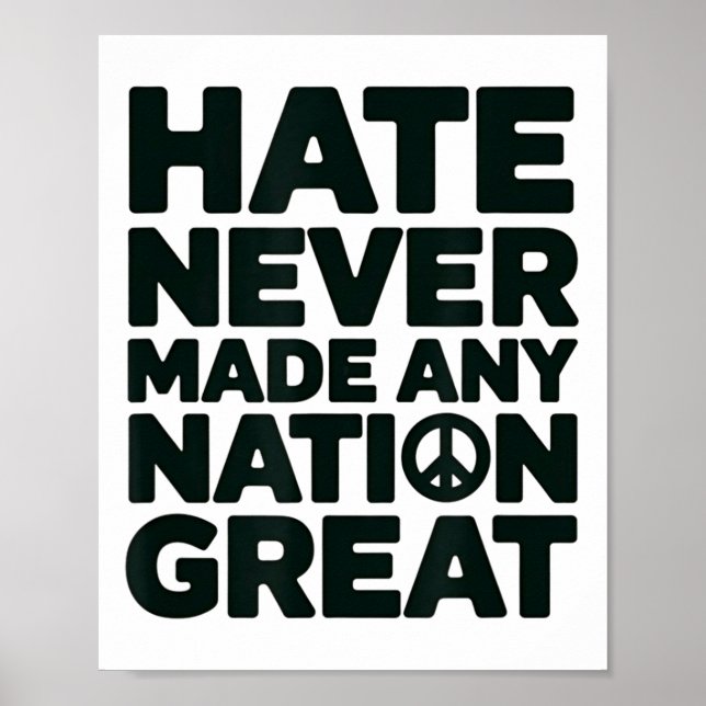 Hate Never Made Any Nation Great Anti-trump _1  Poster (Front)