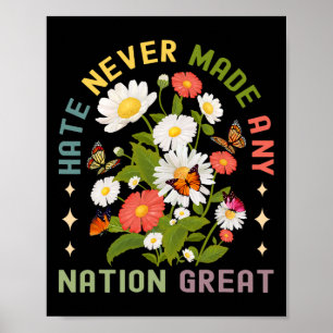 Hate Never Made Any Nation Great Feminist Women Ri Poster