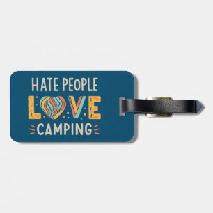 Hate People Love Camping Luggage Tag