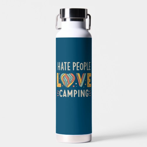 Hate People Love Camping Water Bottle