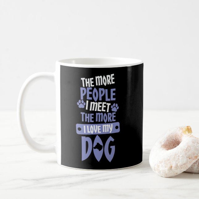 Hate people, love dogs coffee mug (With Donut)